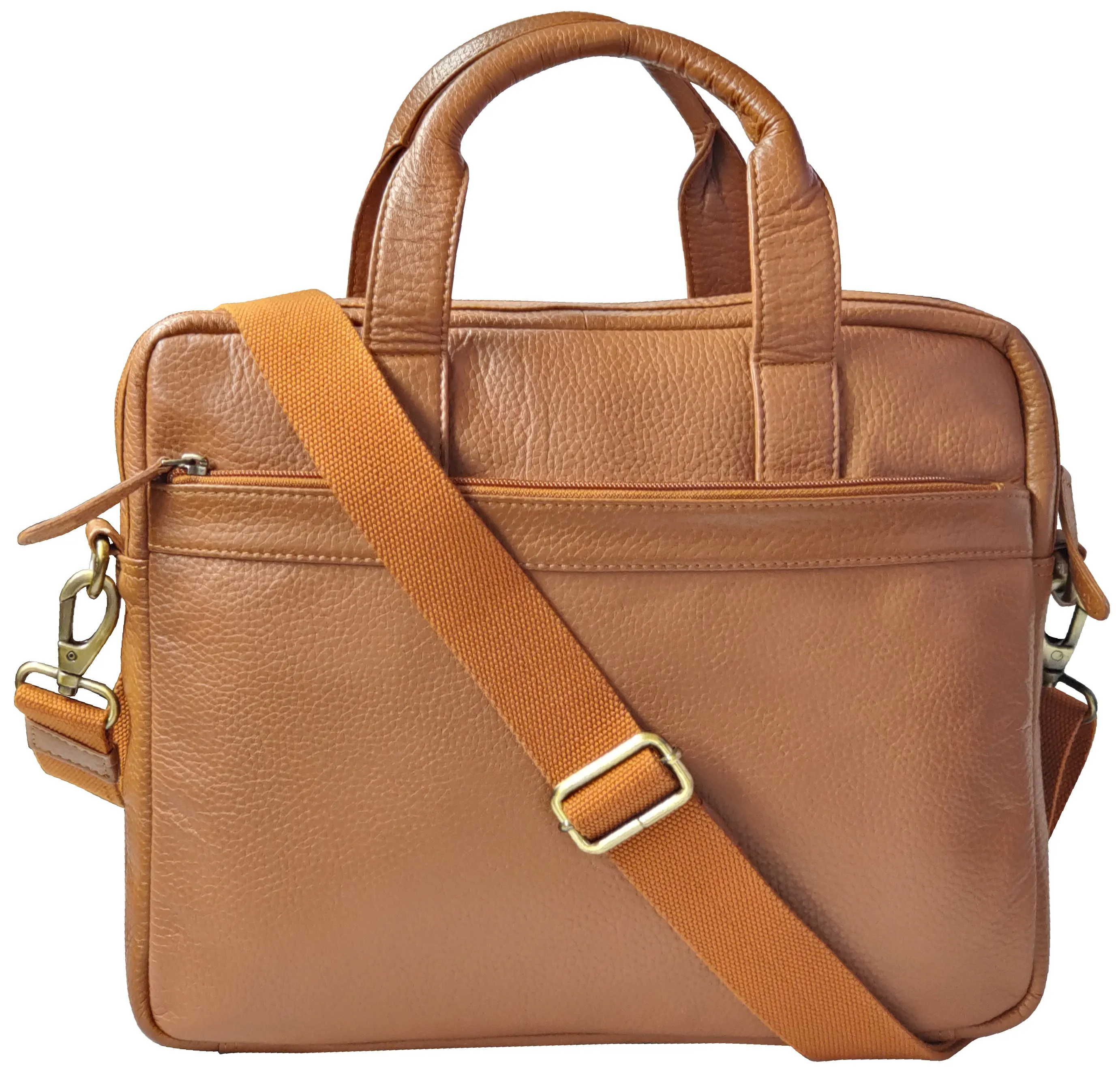 13.5 inch Vintage Crossbody Leather Laptop Messenger Briefcase Bag