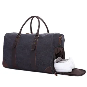 2018 Vintage Waxed Canvas Men Travel Duffel Large Capacity Waterproof Travel Bags Carry On