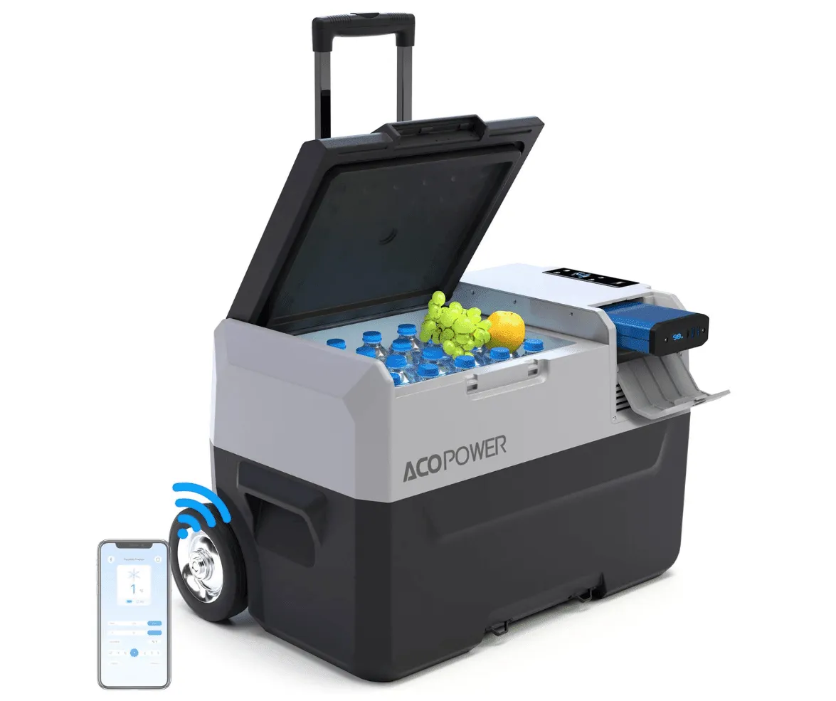 Acopower LionCooler Pro Portable Solar Fridge Freezer, 42 Quarts - With Battery