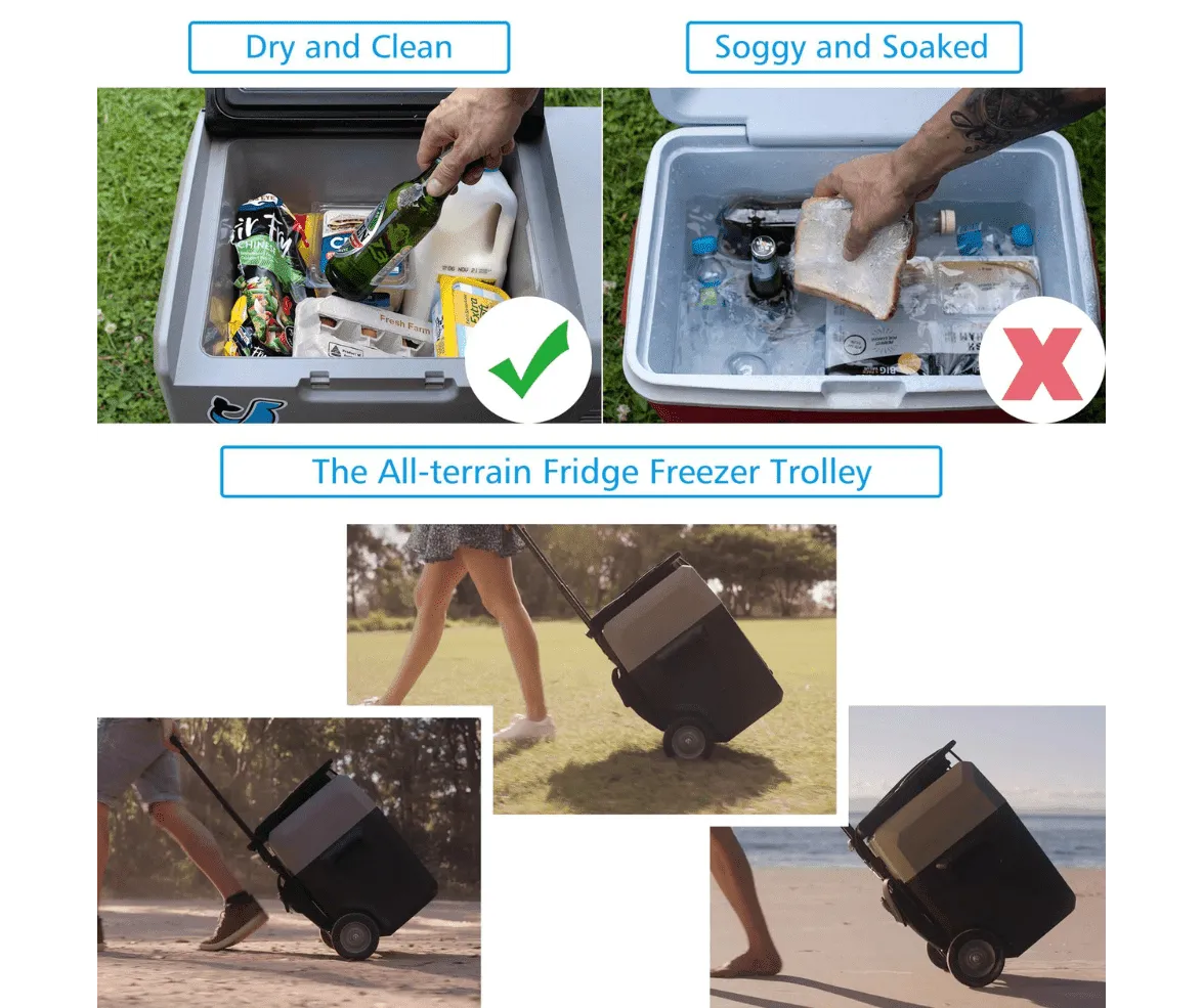 Acopower LionCooler Pro Portable Solar Fridge Freezer, 42 Quarts - With Battery