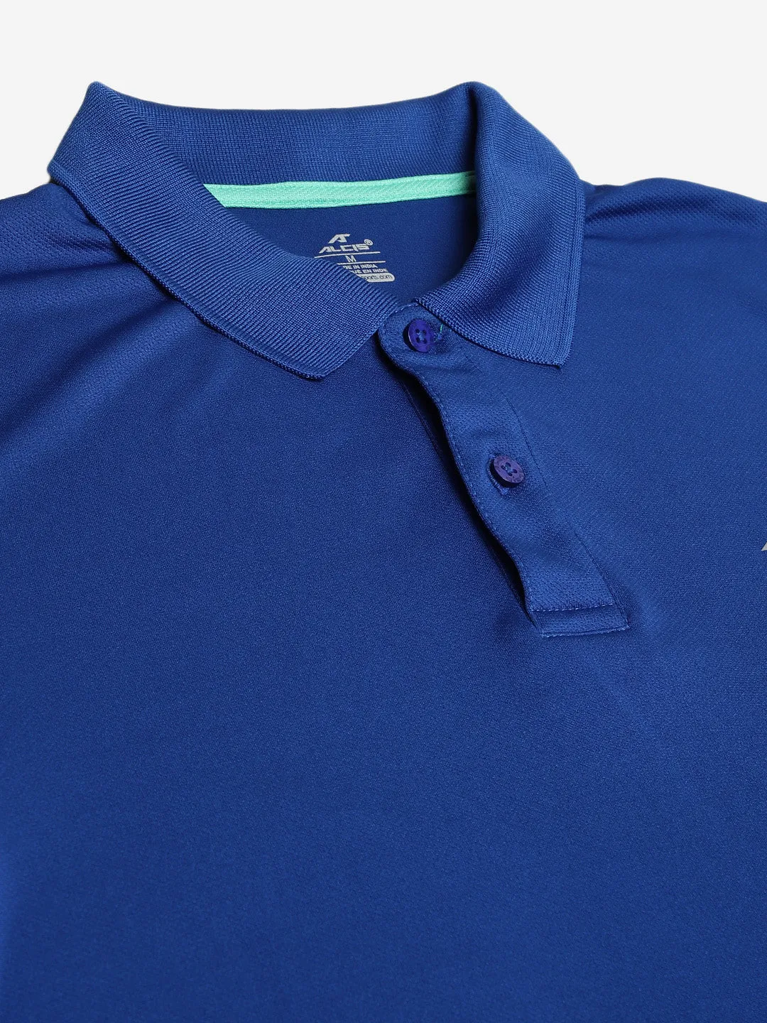ALCIS Men Solid Blue Polo T-Shirt