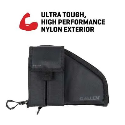 Allen 8" Pistol Case with Mag Pouch - Black