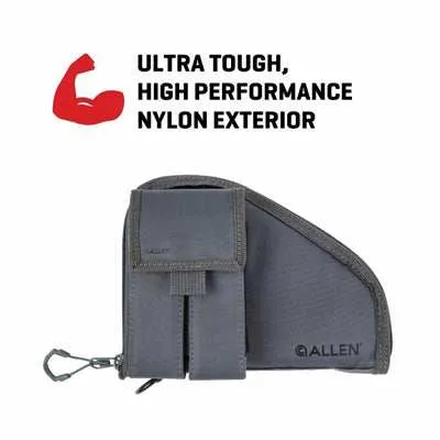 Allen 8" Pistol Case with Mag Pouch - Charcoal