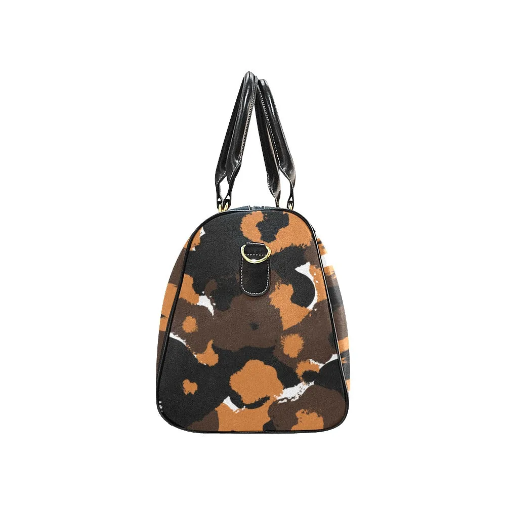 AMMA JO Duffle - COCOA CARMEL COW Print