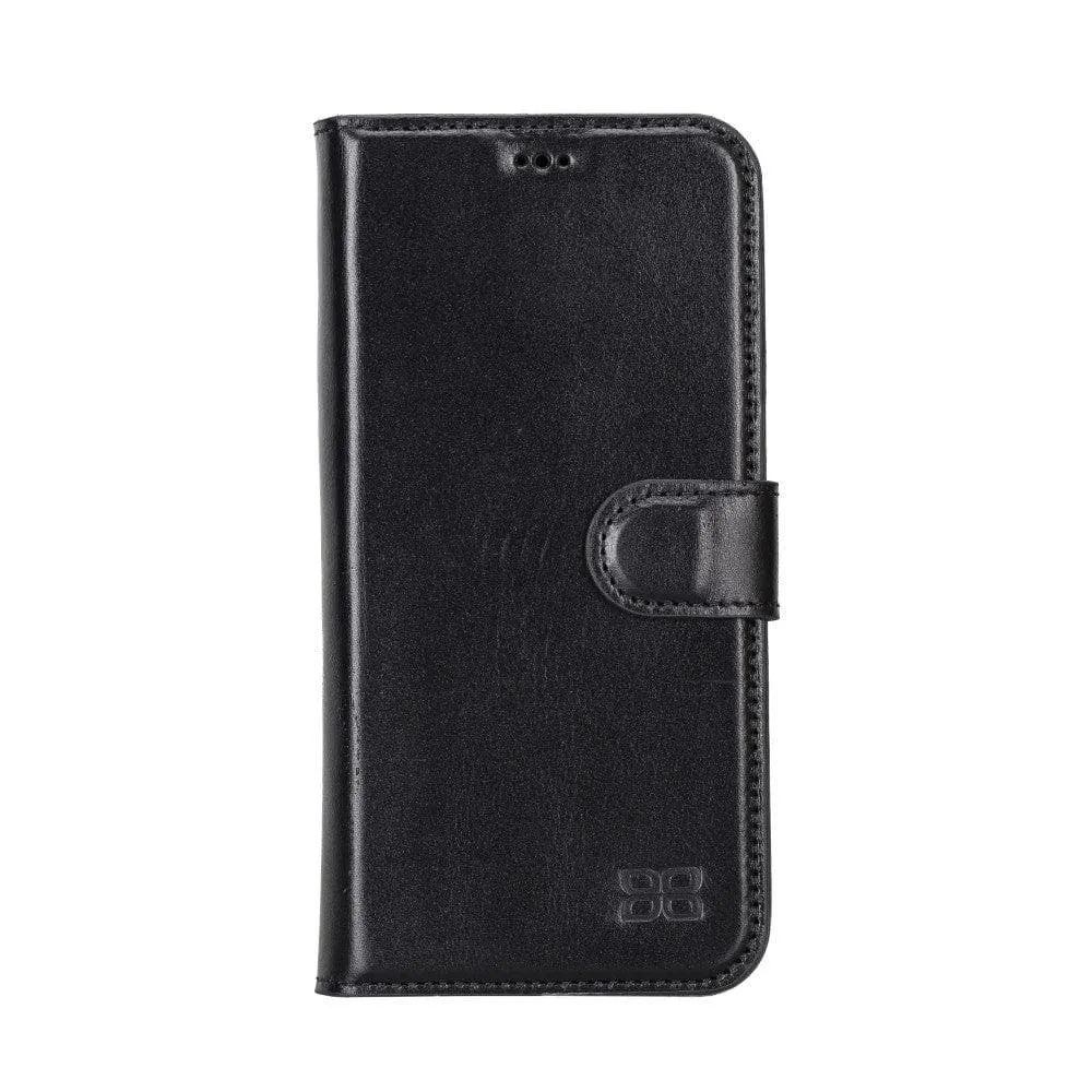 Apple iPhone 14 Series Detachable Leather Wallet Case Darker Color - MW
