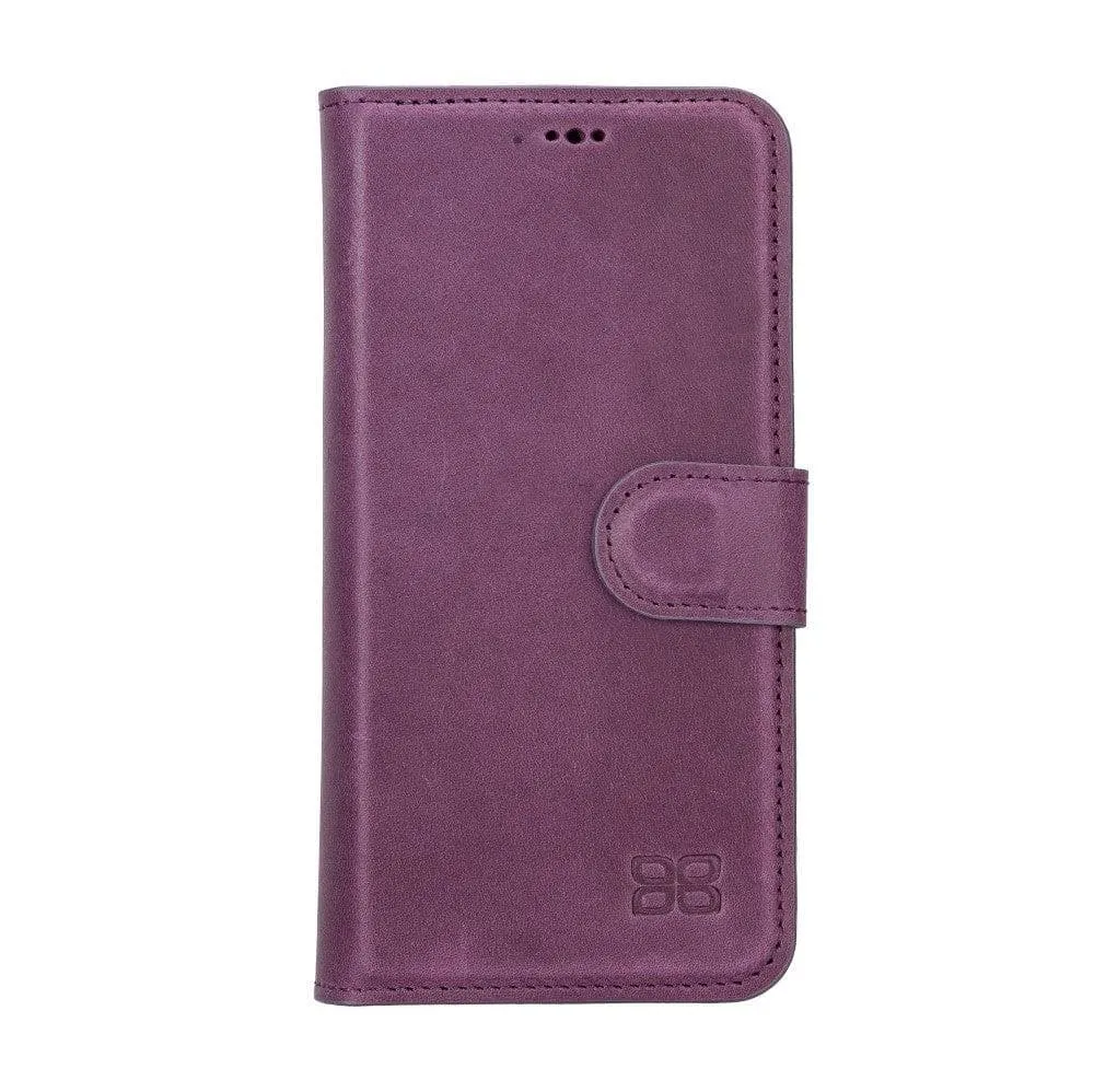 Apple iPhone 14 Series Detachable Leather Wallet Case Darker Color - MW
