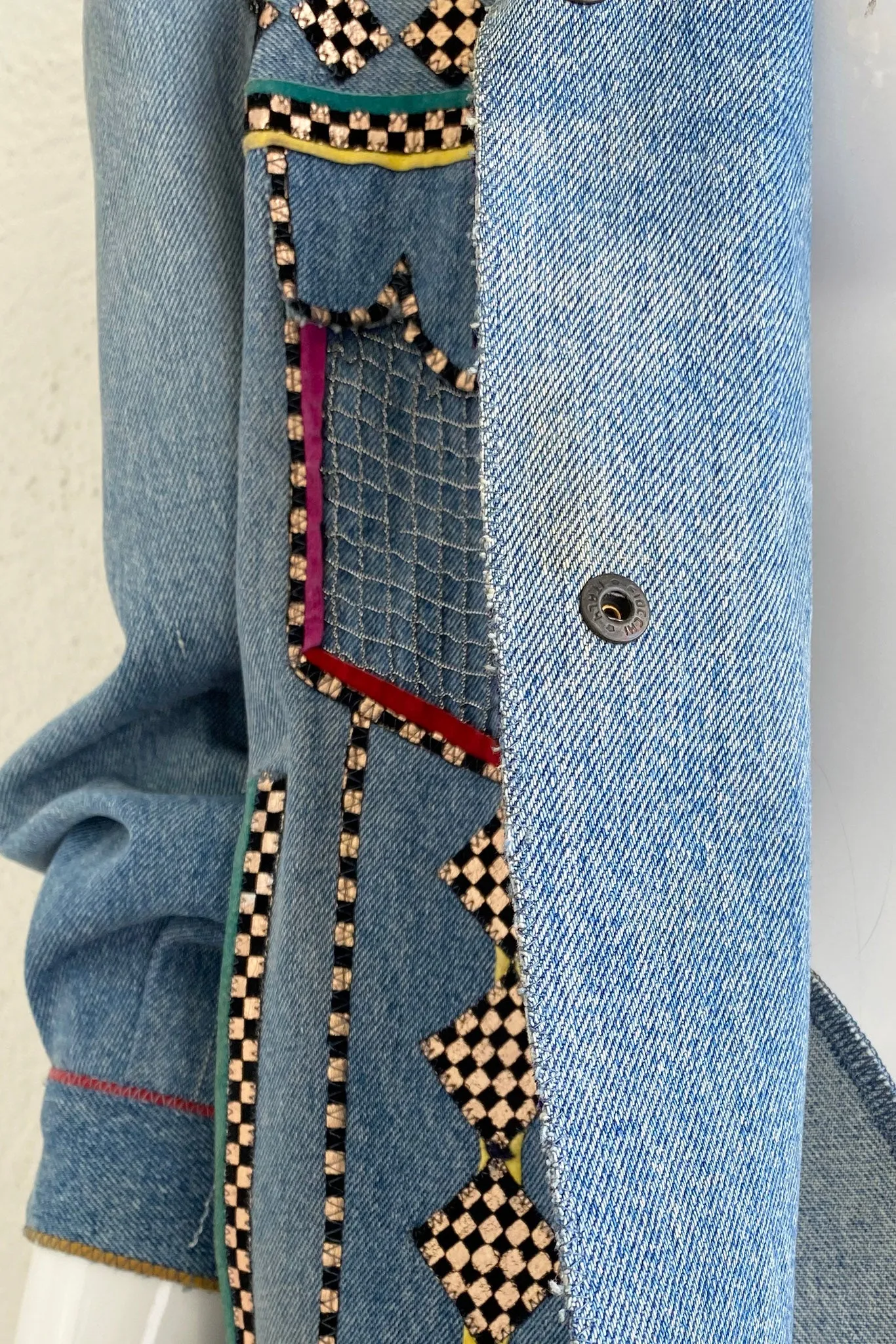 Applique Net Denim Jacket