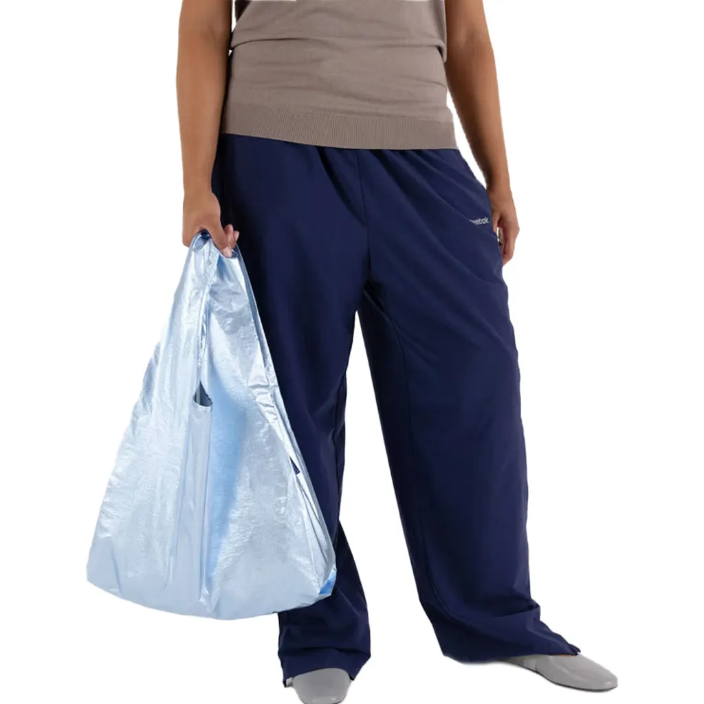 Baggu Standard Shopper Bag, Metallic Light Blue