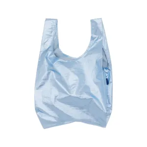 Baggu Standard Shopper Bag, Metallic Light Blue
