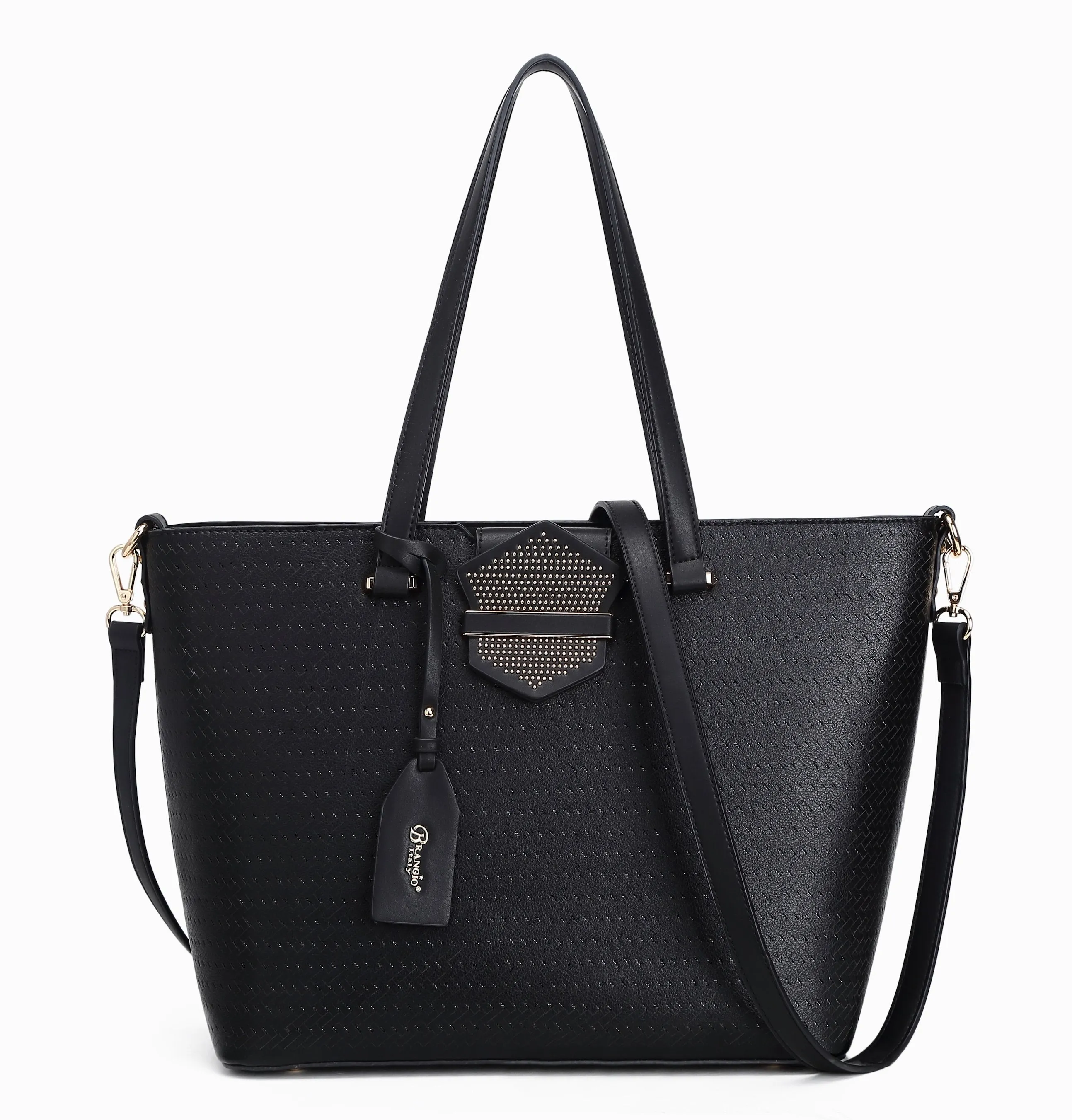 B.Angelo Woven Tote - Dusty Rose Elegance