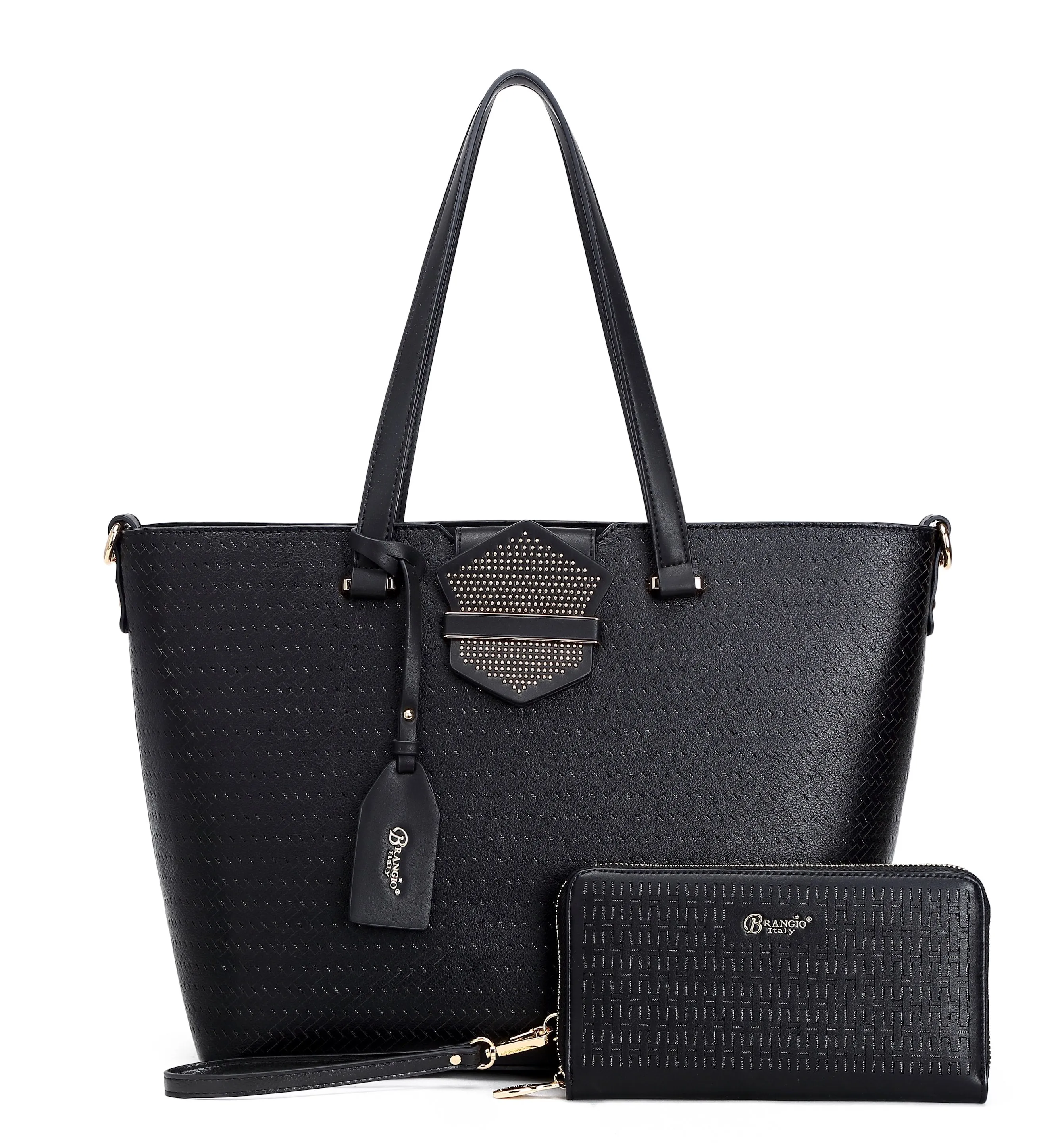 B.Angelo Woven Tote - Dusty Rose Elegance