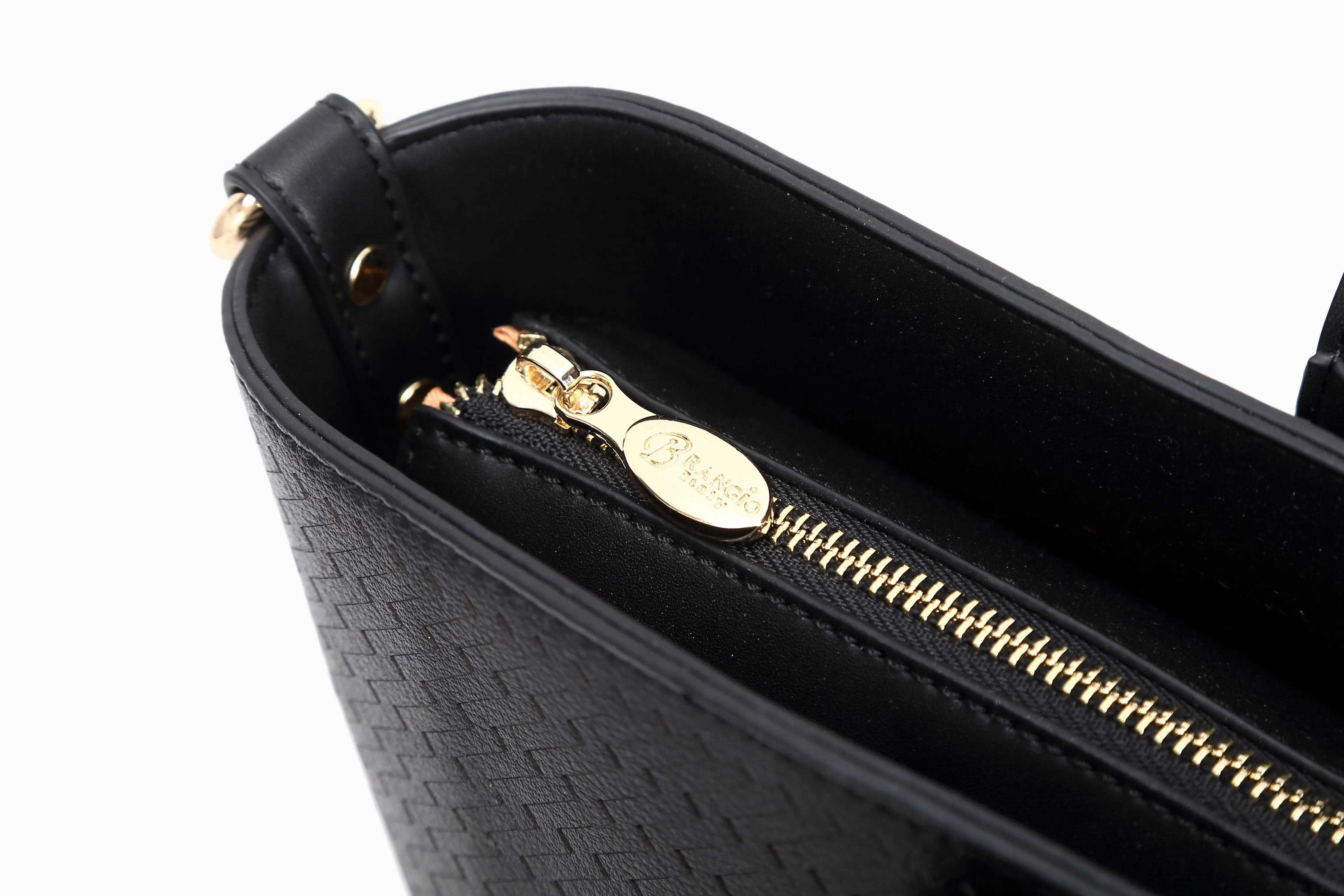 B.Angelo Woven Tote - Dusty Rose Elegance