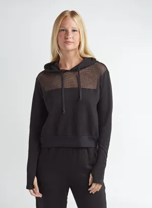 Black Fishnet Hoodie