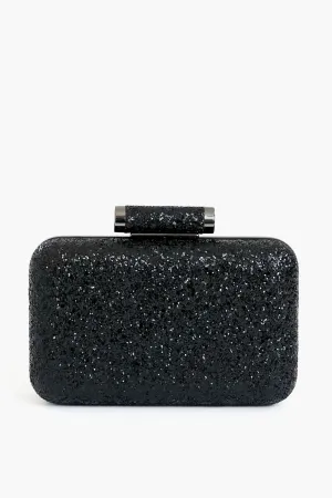 Black Rosie Glitter Clutch