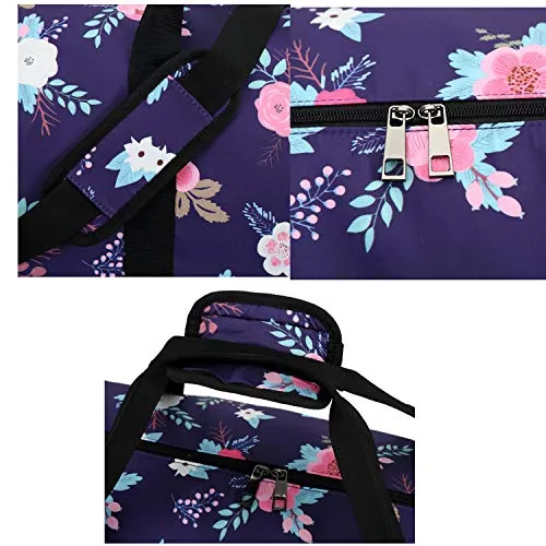 BLUBOON Women Overnight Weekender Bag Ladies Gym Duffel Bag Lightweight Luggage Tote (Dark Blue)