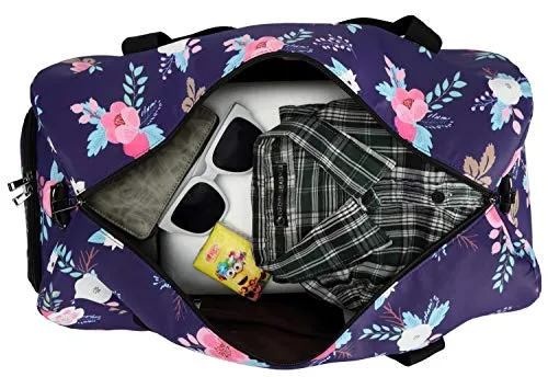 BLUBOON Women Overnight Weekender Bag Ladies Gym Duffel Bag Lightweight Luggage Tote (Dark Blue)