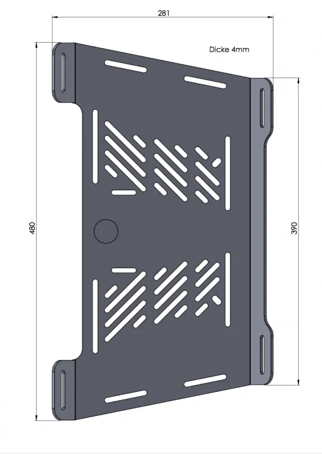BMW F800GS Rack - Enlargement Plate