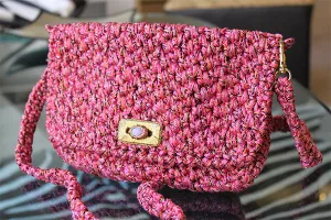 BOVARY PINK CROCHET BAG