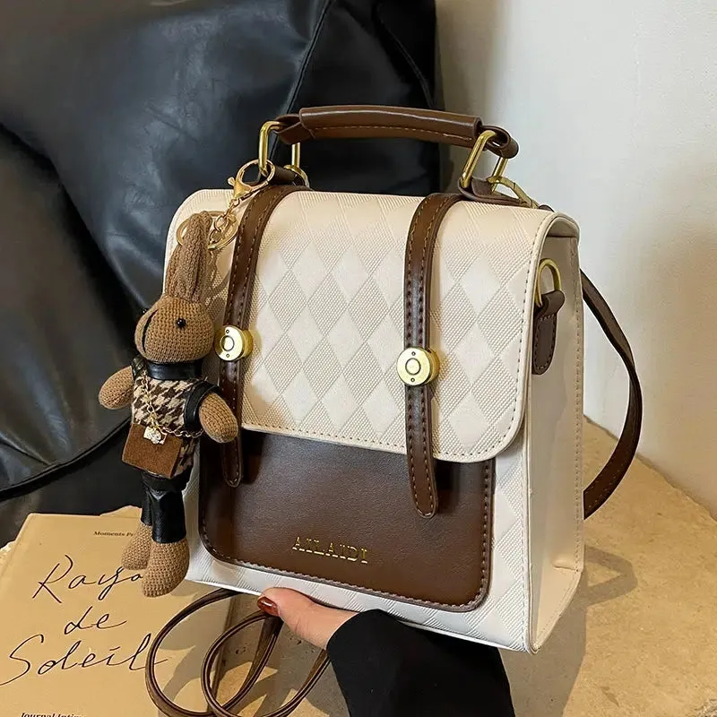 Bunny Keychain Square Mini Backpack