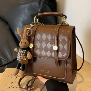 Bunny Keychain Square Mini Backpack