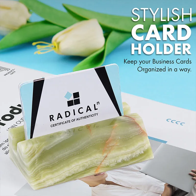Business Card Holder-Marble Office Desk Organizers