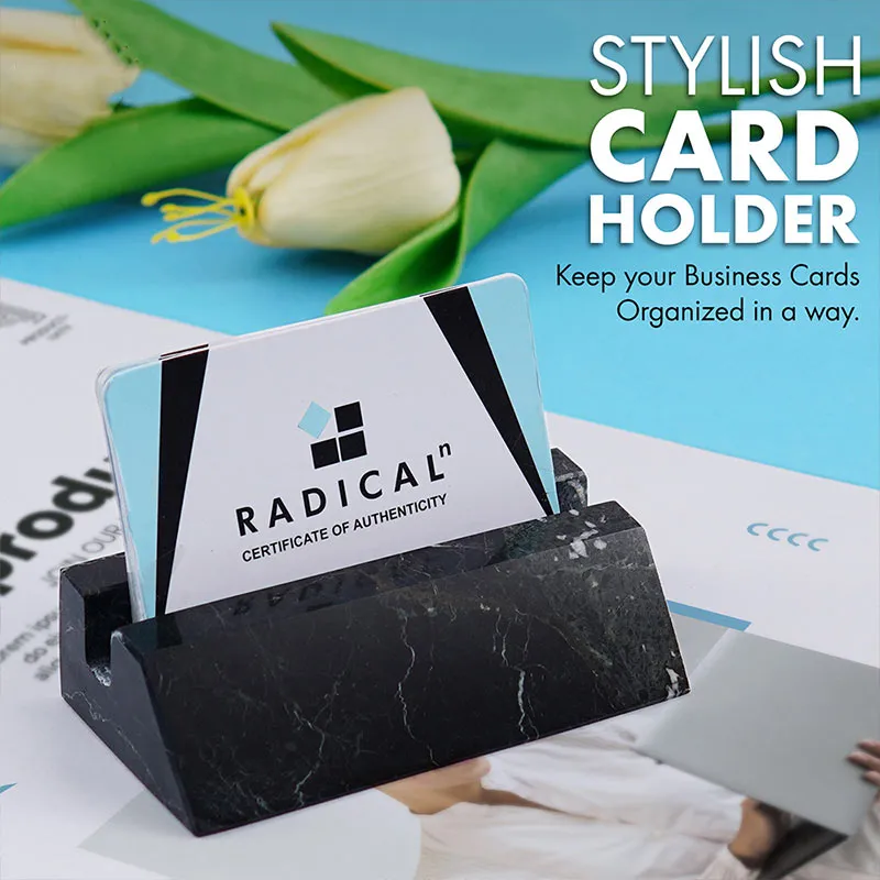 Business Card Holder-Marble Office Desk Organizers