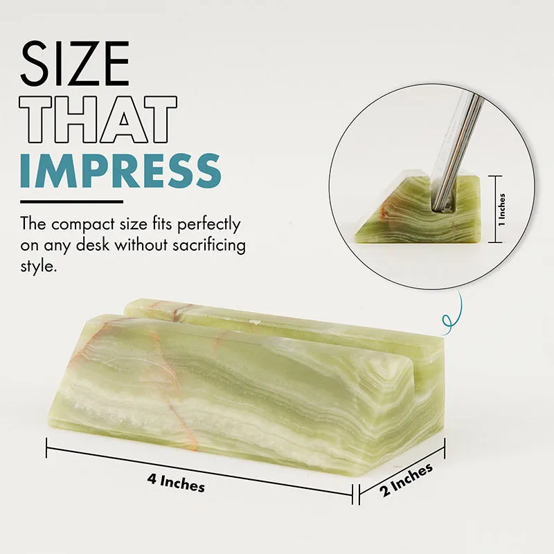 Business Card Holder-Marble Office Desk Organizers