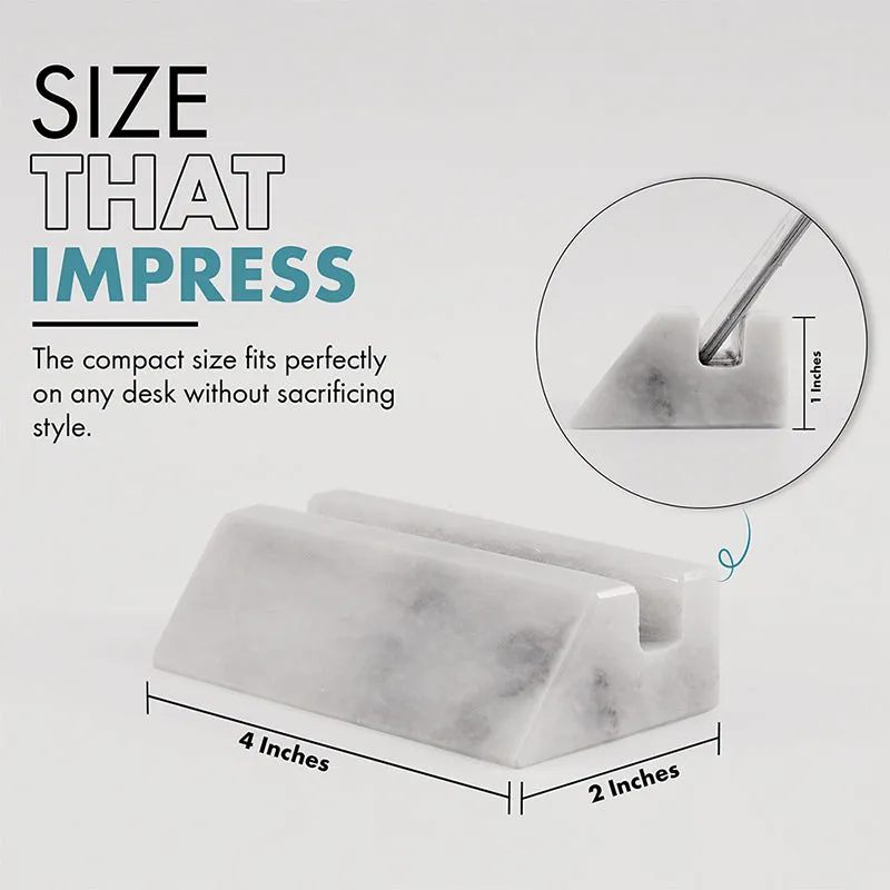 Business Card Holder-Marble Office Desk Organizers
