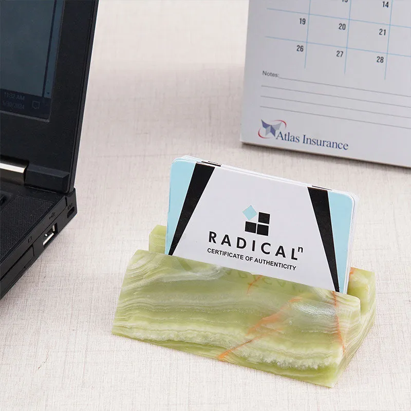 Business Card Holder-Marble Office Desk Organizers