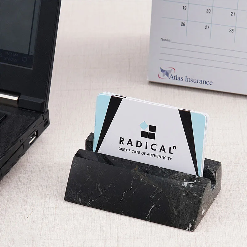 Business Card Holder-Marble Office Desk Organizers