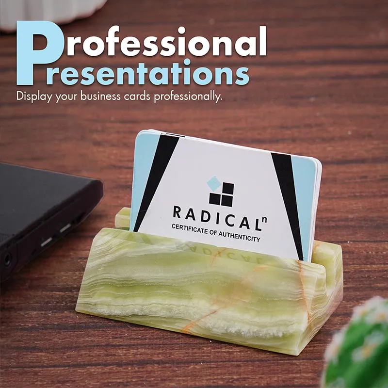 Business Card Holder-Marble Office Desk Organizers