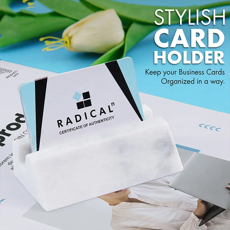 Business Card Holder-Marble Office Desk Organizers