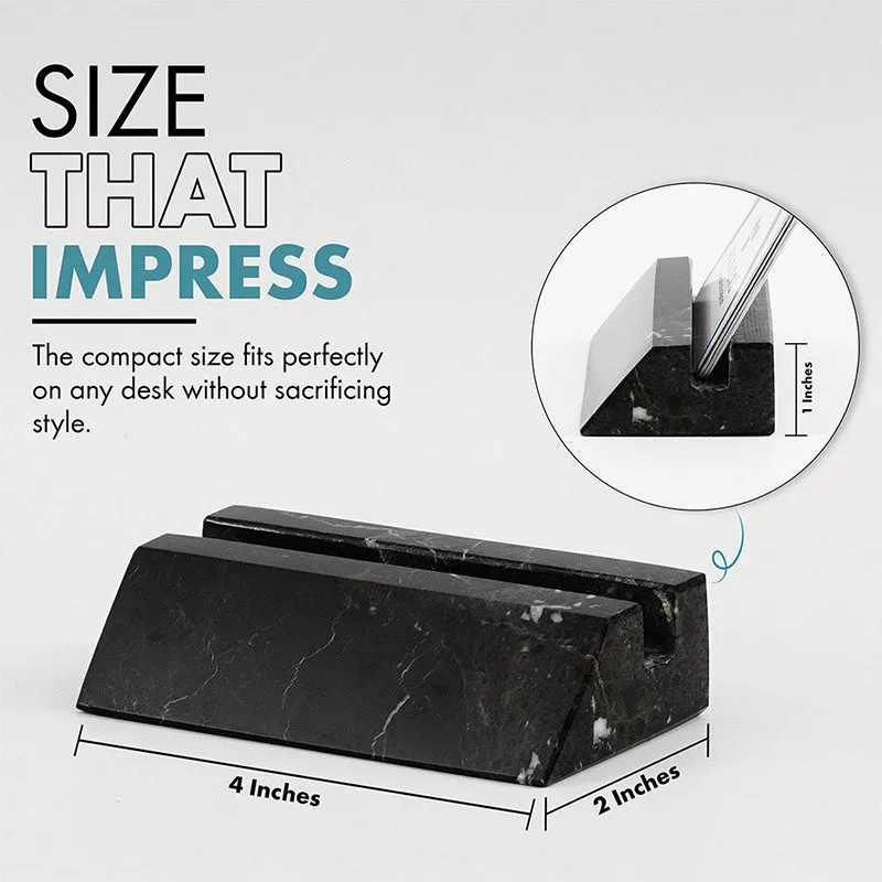 Business Card Holder-Marble Office Desk Organizers