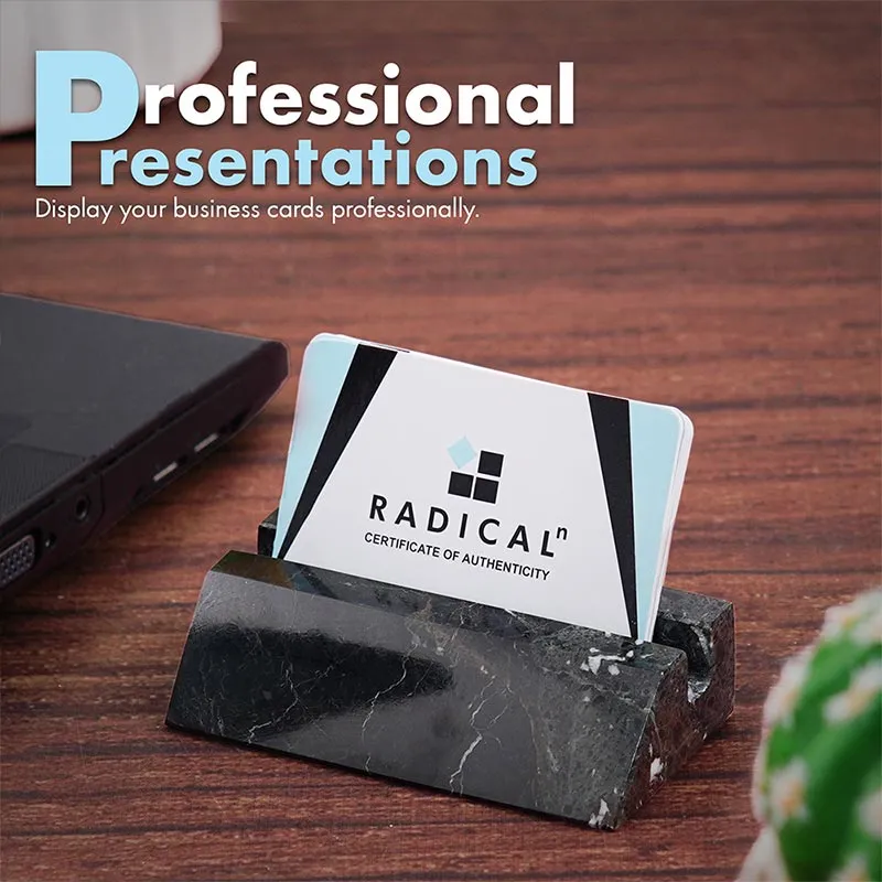 Business Card Holder-Marble Office Desk Organizers