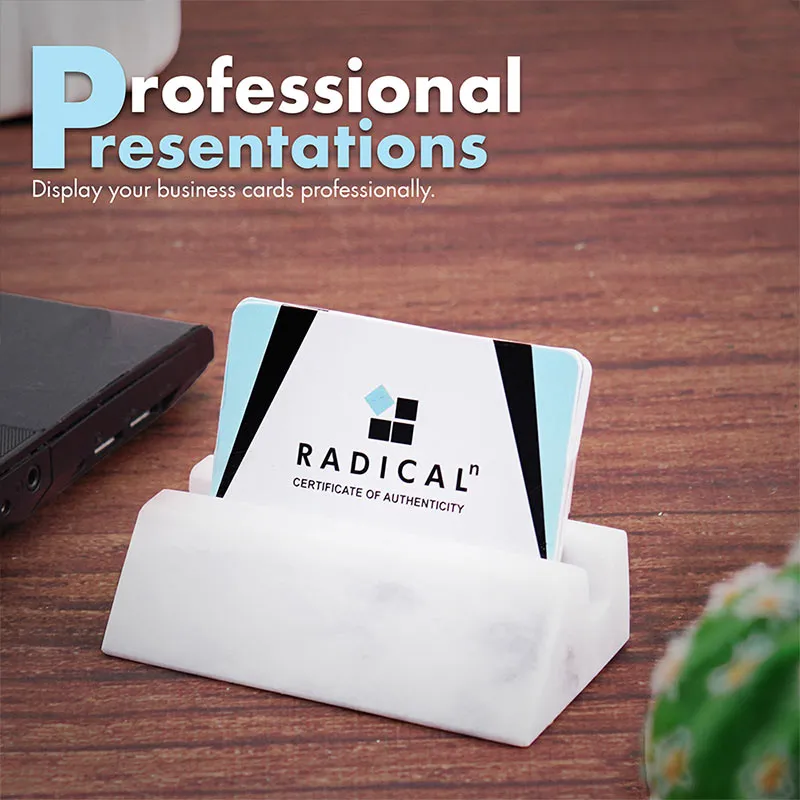 Business Card Holder-Marble Office Desk Organizers