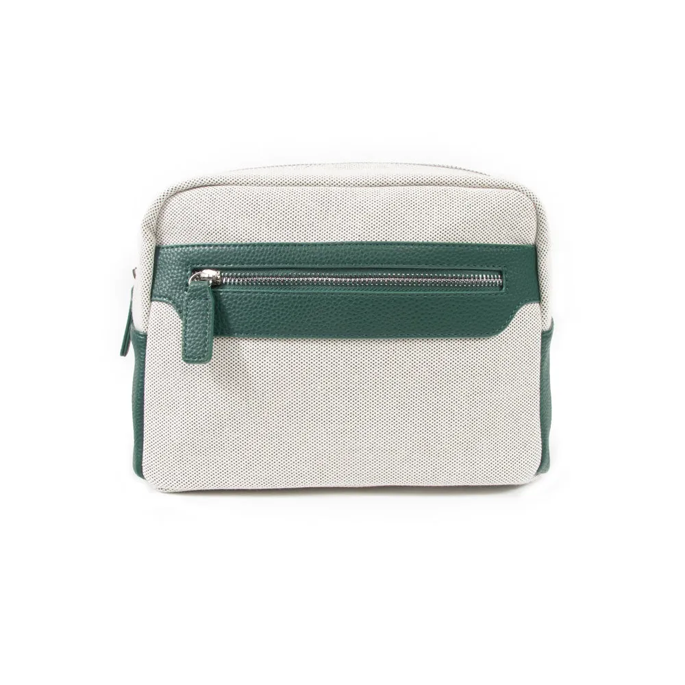 Canvas & Leather Cosmetic Pouch