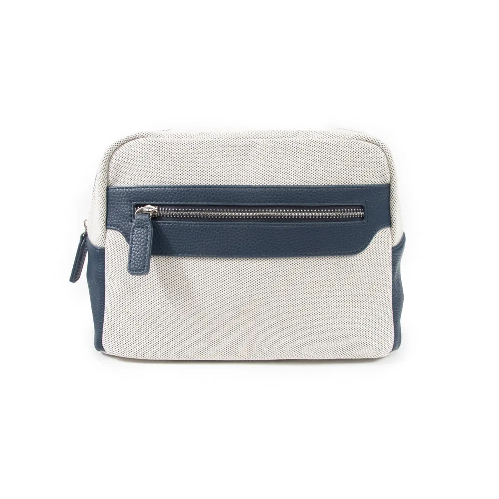 Canvas & Leather Cosmetic Pouch