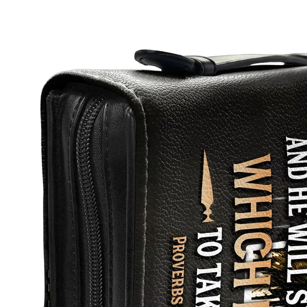 Christianart Bible Cover - He Will Show You Which Path To Take Proverbs 3 6 Lion - Personalized Gifts for Pastor - Gifts For Women - Gifts For Men - CABBBCV12060324.