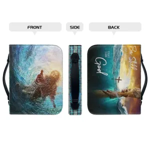 Christianartbag Bible Cover, Be Still And Know That I Am God Personalized Bible Cover, Personalized Bible Cover, Purple Bible Cover, Christmas Gift, CABBBCV01260923.