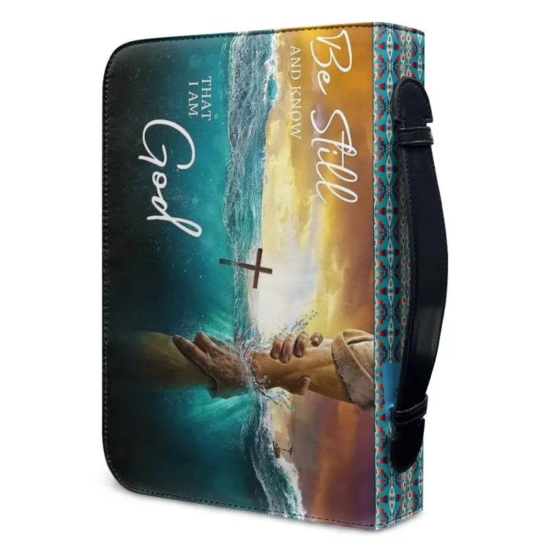 Christianartbag Bible Cover, Be Still And Know That I Am God Personalized Bible Cover, Personalized Bible Cover, Purple Bible Cover, Christmas Gift, CABBBCV01260923.