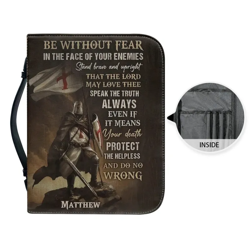 Christianartbag Bible Cover - Be Without Fear Bible Cover - Personalized Bible Cover - Christ Cross Dove Bible Cover - Christian Gifts - CAB04041123.