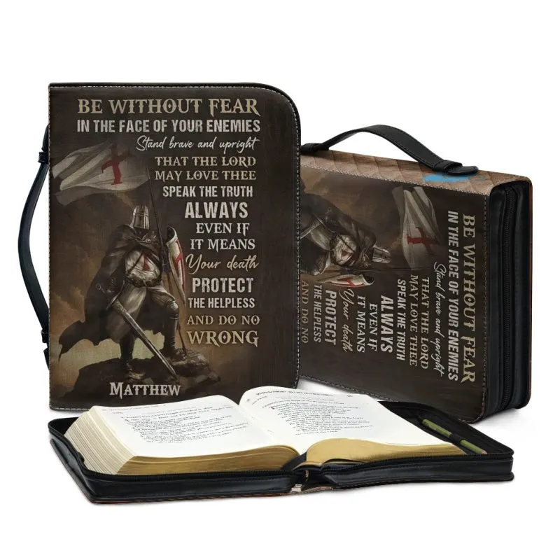 Christianartbag Bible Cover - Be Without Fear Bible Cover - Personalized Bible Cover - Christ Cross Dove Bible Cover - Christian Gifts - CAB04041123.