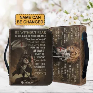 Christianartbag Bible Cover - Be Without Fear Bible Cover - Personalized Bible Cover - Christ Cross Dove Bible Cover - Christian Gifts - CAB04041123.