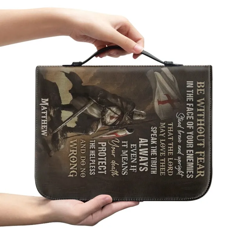 Christianartbag Bible Cover - Be Without Fear Bible Cover - Personalized Bible Cover - Christ Cross Dove Bible Cover - Christian Gifts - CAB04041123.
