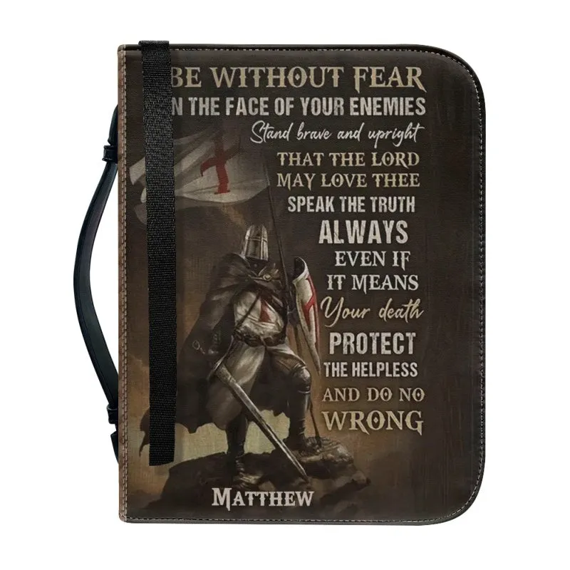 Christianartbag Bible Cover - Be Without Fear Bible Cover - Personalized Bible Cover - Christ Cross Dove Bible Cover - Christian Gifts - CAB04041123.