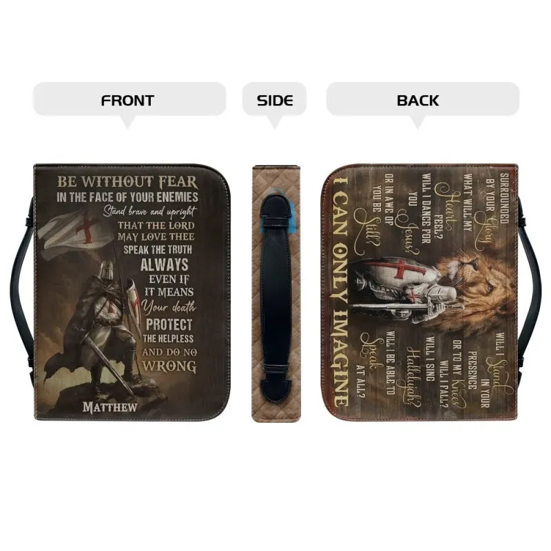 Christianartbag Bible Cover - Be Without Fear Bible Cover - Personalized Bible Cover - Christ Cross Dove Bible Cover - Christian Gifts - CAB04041123.