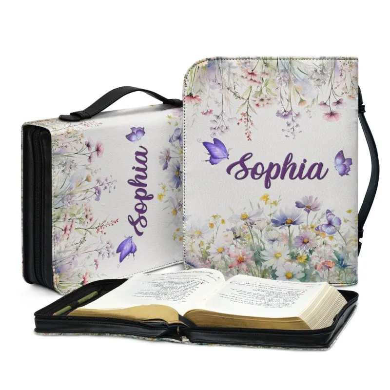 Christianartbag Bible Cover, GOD Has An Amazing Plan For Your Life Bible Cover, Personalized Bible Cover, Flower Bible Cover, Christian Gifts, CAB02271223.