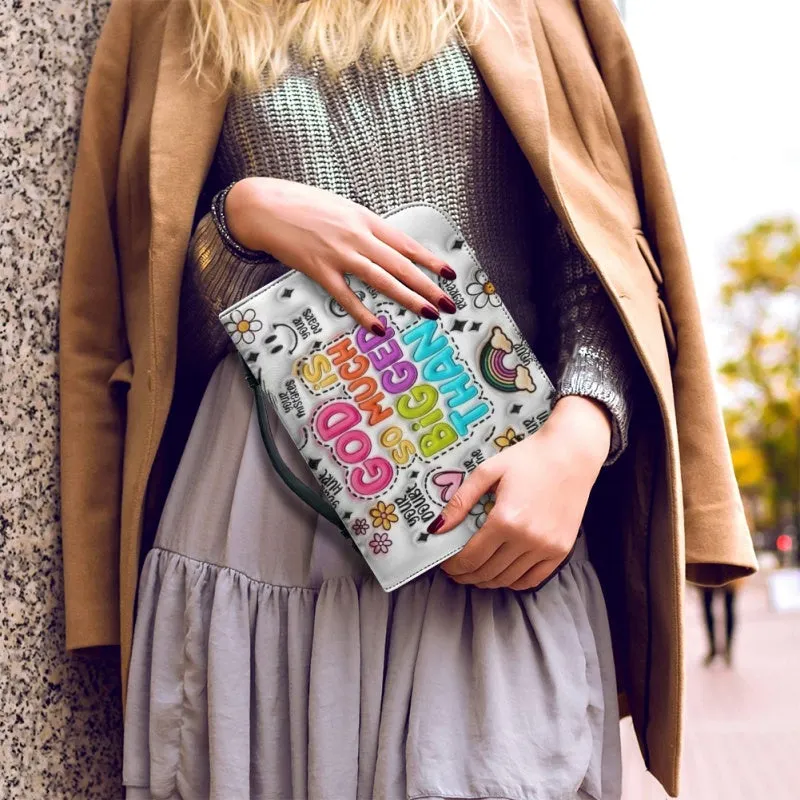 Christianartbag Bible Cover, God Is So Much Bigger Than Bible Cover, Personalized Bible Cover, Flower Bible Cover, 3D Daisy Flower Bible Cover, Christian Gifts, CAB01231123.
