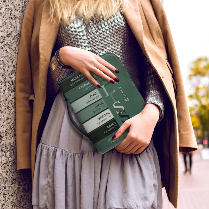 CHRISTIANARTBAG Bible Cover Green - Uncover the sacred meaning of your name - Personalized Bible Cover, CABBBCV02131124.