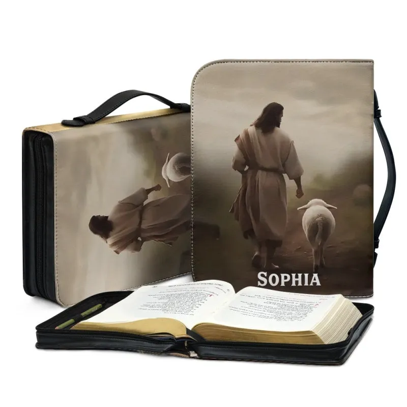 Christianartbag Bible Cover, Jesus Saves Sheep From Wolves Bible Cover, Personalized Bible Cover, Jesus Bible Cover, Christian Gifts, CAB05060124.